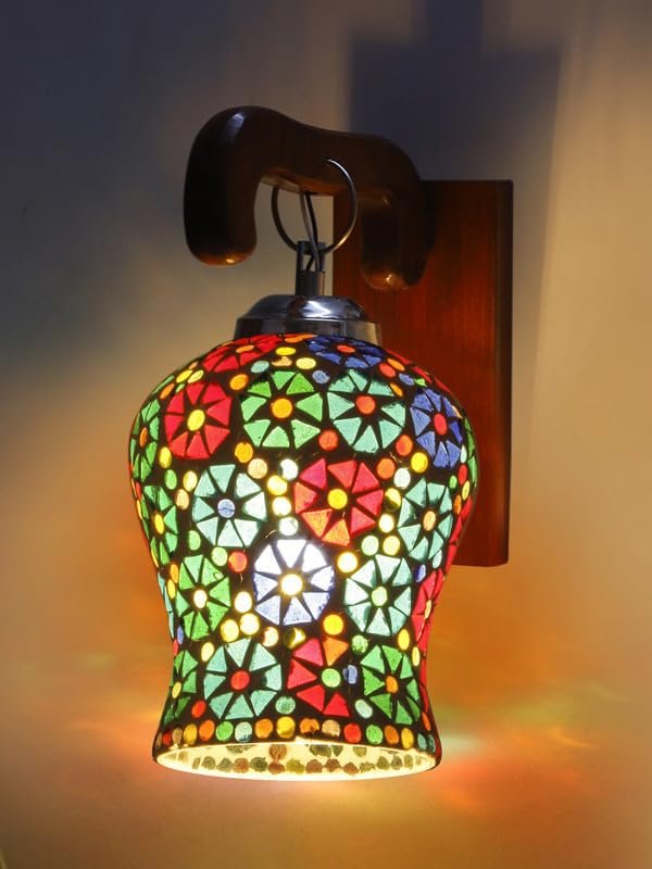 Multicolor Wall Lamp | Elegant Wood Design | Stylish Ambient Light for Home, Office, Living Room, Bedroom, Hallway | Modern Decorative Wall Sconce - Model WD11