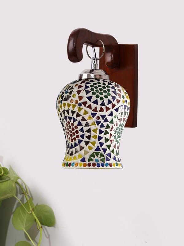 Multicolor Wall Lamp | Elegant Wood Design | Stylish Ambient Light for Home, Office, Living Room, Bedroom, Hallway | Modern Decorative Wall Sconce - Model WD12
