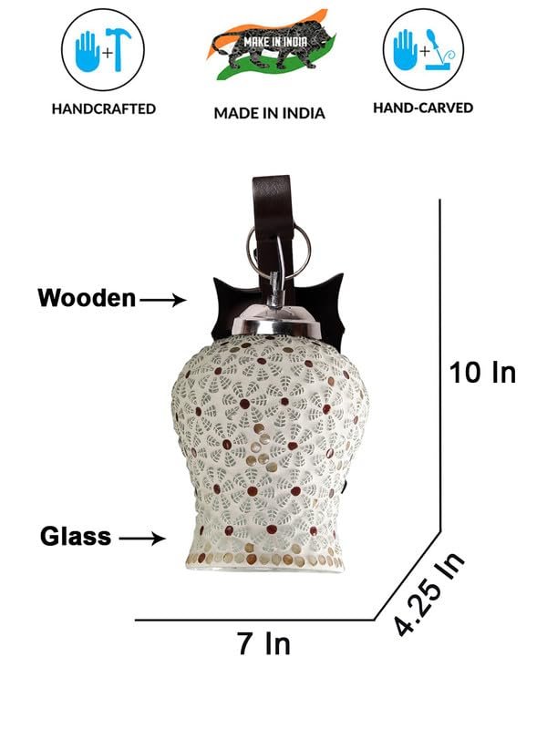 Multicolor Wall Lamp | Elegant Wood Design | Stylish Ambient Light for Home, Office, Living Room, Bedroom, Hallway | Modern Decorative Wall Sconce - Model WD34