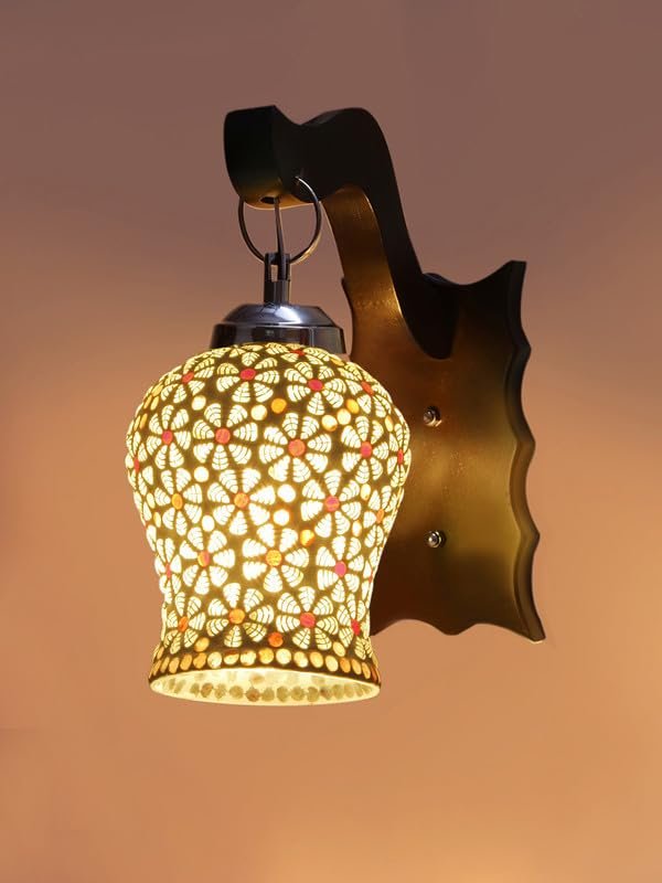 Multicolor Wall Lamp | Elegant Wood Design | Stylish Ambient Light for Home, Office, Living Room, Bedroom, Hallway | Modern Decorative Wall Sconce - Model WD34