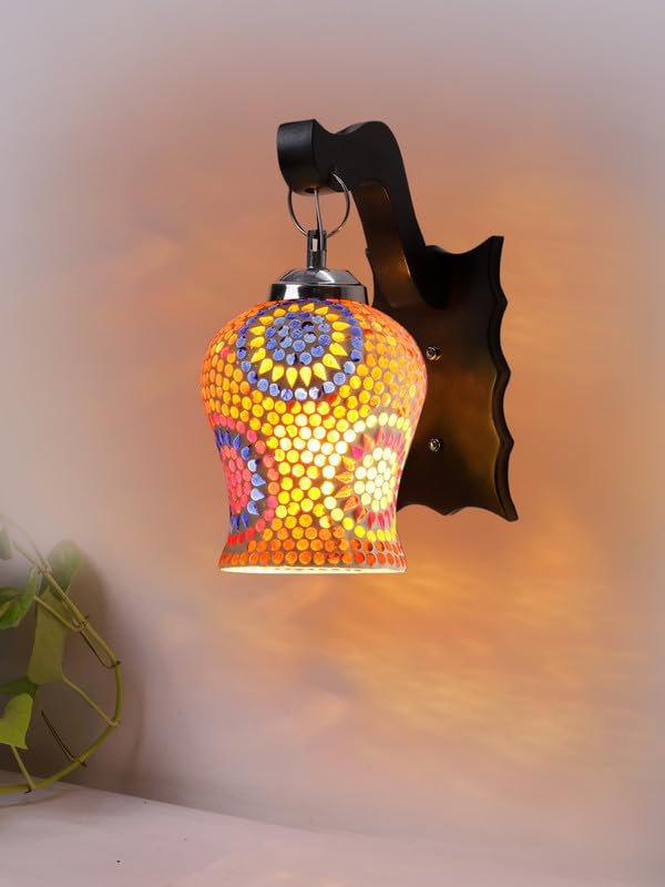 Multicolor Wall Lamp | Elegant Wood Design | Stylish Ambient Light for Home, Office, Living Room, Bedroom, Hallway | Modern Decorative Wall Sconce - Model WD41