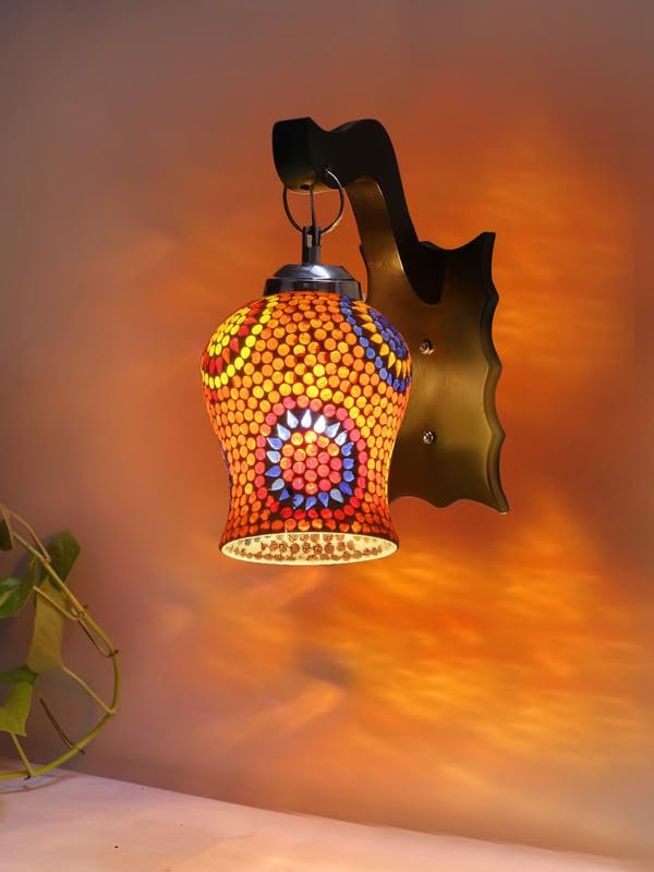 Multicolor Wall Lamp | Elegant Wood Design | Stylish Ambient Light for Home, Office, Living Room, Bedroom, Hallway | Modern Decorative Wall Sconce - Model WD41