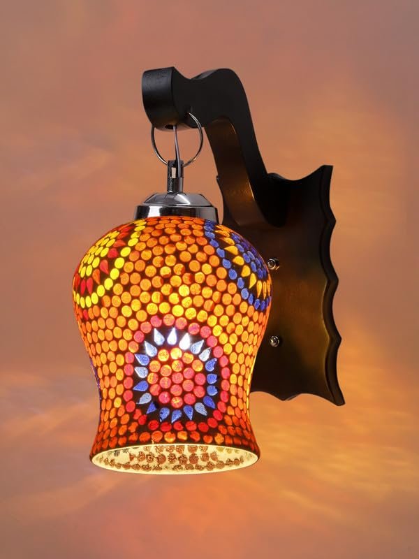 Multicolor Wall Lamp | Elegant Wood Design | Stylish Ambient Light for Home, Office, Living Room, Bedroom, Hallway | Modern Decorative Wall Sconce - Model WD41