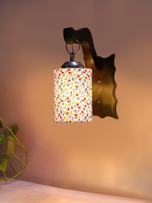 Multicolor Wall Lamp | Elegant Wood Design | Stylish Ambient Light for Home, Office, Living Room, Bedroom, Hallway | Modern Decorative Wall Sconce - Model WD66