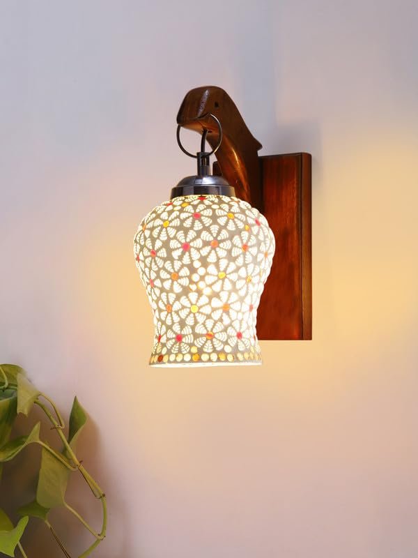 Multicolor Wall Lamp | Elegant Wood Design | Stylish Ambient Light for Home, Office, Living Room, Bedroom, Hallway | Modern Decorative Wall Sconce - Model WD67