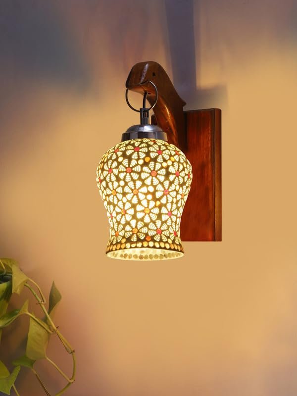 Multicolor Wall Lamp | Elegant Wood Design | Stylish Ambient Light for Home, Office, Living Room, Bedroom, Hallway | Modern Decorative Wall Sconce - Model WD67