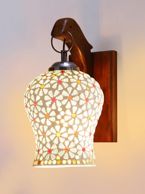 Multicolor Wall Lamp | Elegant Wood Design | Stylish Ambient Light for Home, Office, Living Room, Bedroom, Hallway | Modern Decorative Wall Sconce - Model WD67