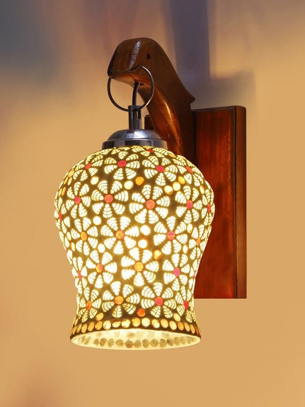Multicolor Wall Lamp | Elegant Wood Design | Stylish Ambient Light for Home, Office, Living Room, Bedroom, Hallway | Modern Decorative Wall Sconce - Model WD67