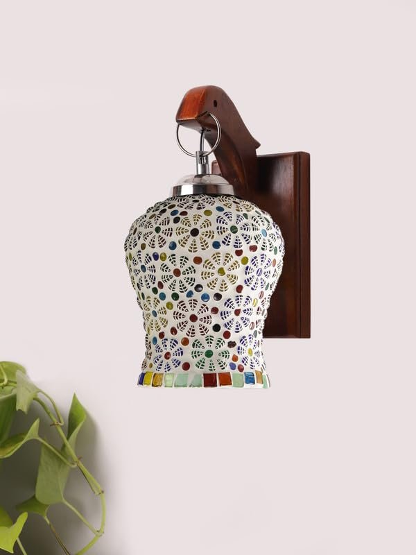 Multicolor Wall Lamp | Elegant Wood Design | Stylish Ambient Light for Home, Office, Living Room, Bedroom, Hallway | Modern Decorative Wall Sconce - Model WD68