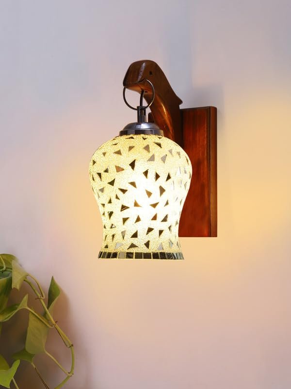 Multicolor Wall Lamp | Elegant Wood Design | Stylish Ambient Light for Home, Office, Living Room, Bedroom, Hallway | Modern Decorative Wall Sconce - Model WD69