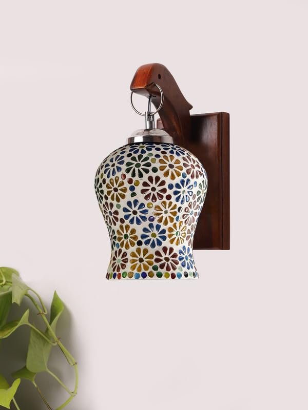 Multicolor Wall Lamp | Elegant Wood Design | Stylish Ambient Light for Home, Office, Living Room, Bedroom, Hallway | Modern Decorative Wall Sconce - Model WD70