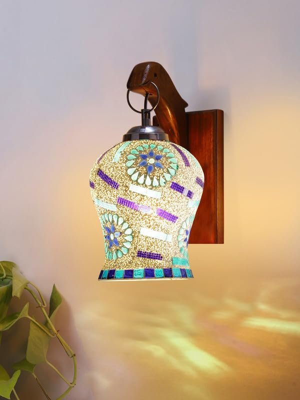 Multicolor Wall Lamp | Elegant Wood Design | Stylish Ambient Light for Home, Office, Living Room, Bedroom, Hallway | Modern Decorative Wall Sconce - Model WD71
