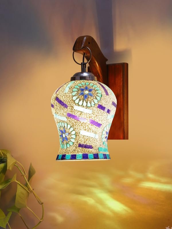 Multicolor Wall Lamp | Elegant Wood Design | Stylish Ambient Light for Home, Office, Living Room, Bedroom, Hallway | Modern Decorative Wall Sconce - Model WD71