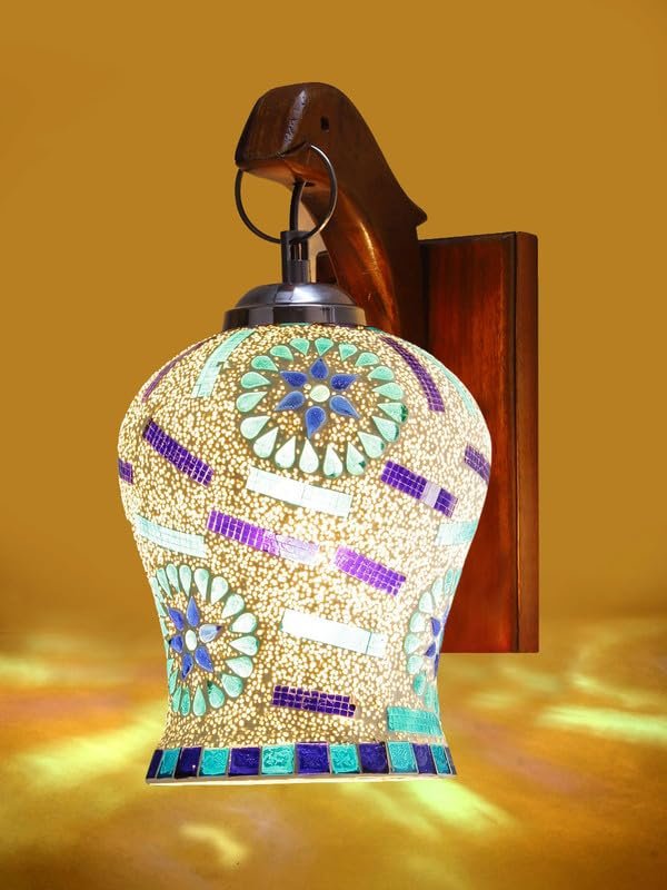Multicolor Wall Lamp | Elegant Wood Design | Stylish Ambient Light for Home, Office, Living Room, Bedroom, Hallway | Modern Decorative Wall Sconce - Model WD71