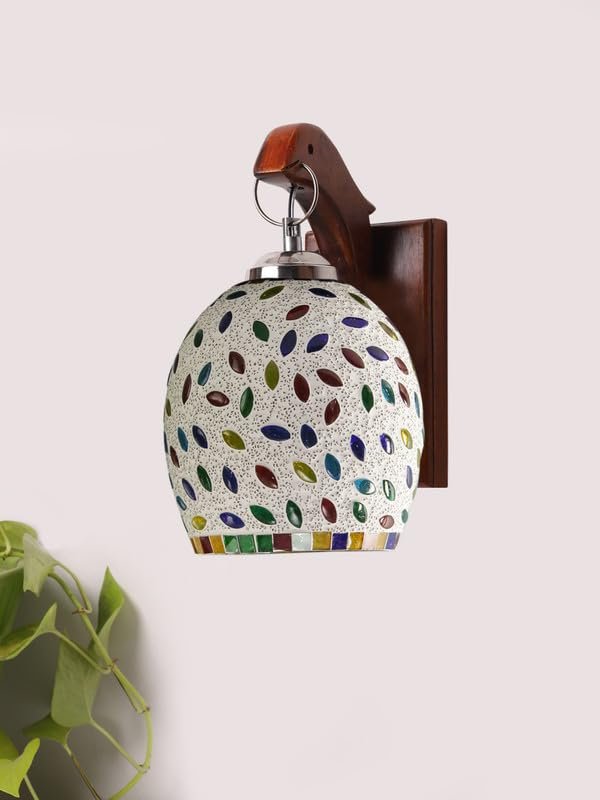 Multicolor Wall Lamp | Elegant Wood Design | Stylish Ambient Light for Home, Office, Living Room, Bedroom, Hallway | Modern Decorative Wall Sconce - Model WD72