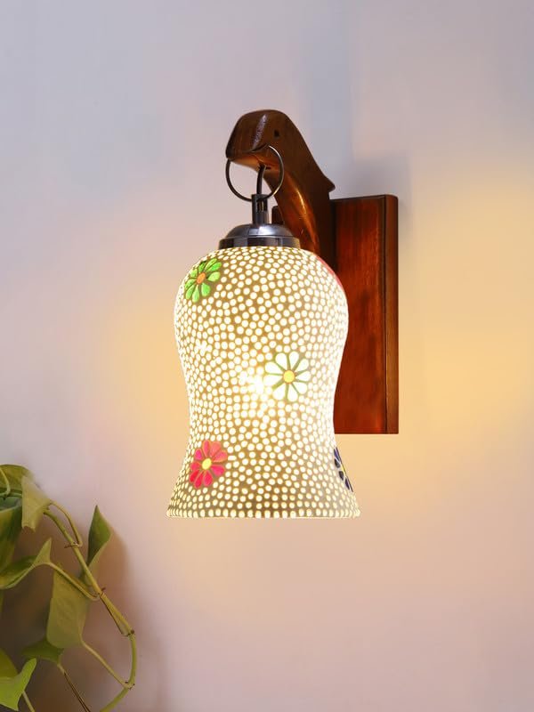 Multicolor Wall Lamp | Elegant Wood Design | Stylish Ambient Light for Home, Office, Living Room, Bedroom, Hallway | Modern Decorative Wall Sconce - Model WD73