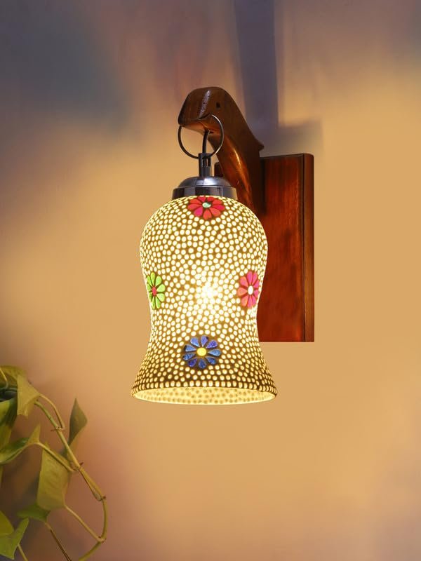 Multicolor Wall Lamp | Elegant Wood Design | Stylish Ambient Light for Home, Office, Living Room, Bedroom, Hallway | Modern Decorative Wall Sconce - Model WD73