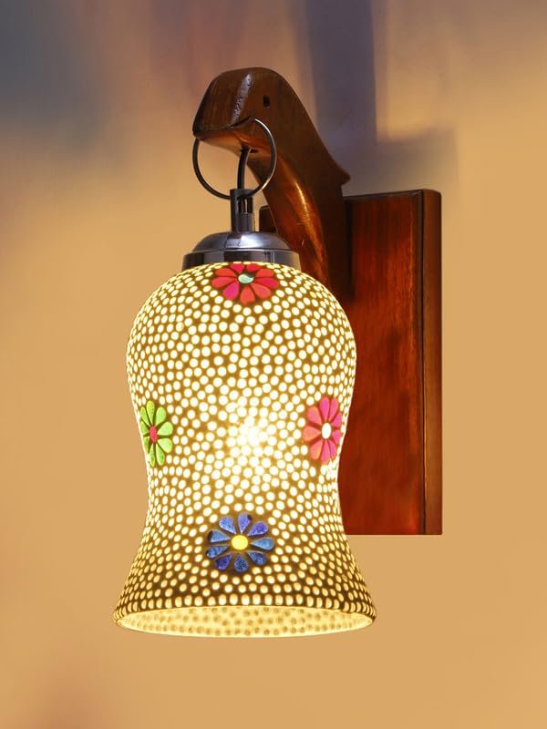 Multicolor Wall Lamp | Elegant Wood Design | Stylish Ambient Light for Home, Office, Living Room, Bedroom, Hallway | Modern Decorative Wall Sconce - Model WD73