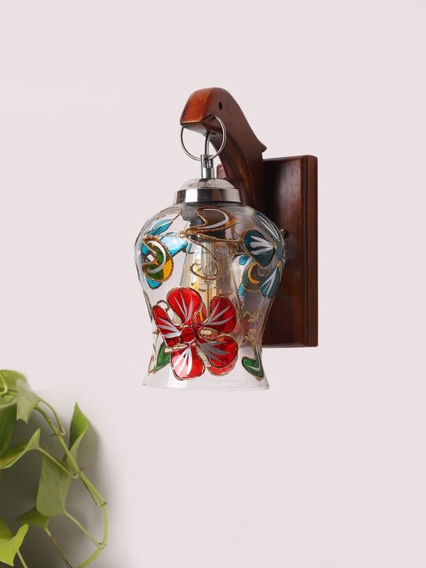 Multicolor Wall Lamp | Elegant Wood Design | Stylish Ambient Light for Home, Office, Living Room, Bedroom, Hallway | Modern Decorative Wall Sconce - Model WD75