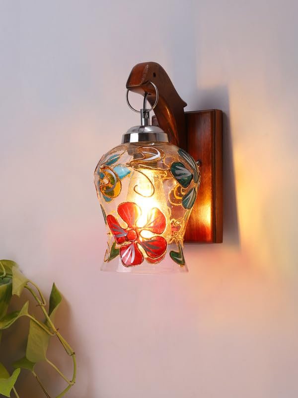 Multicolor Wall Lamp | Elegant Wood Design | Stylish Ambient Light for Home, Office, Living Room, Bedroom, Hallway | Modern Decorative Wall Sconce - Model WD75