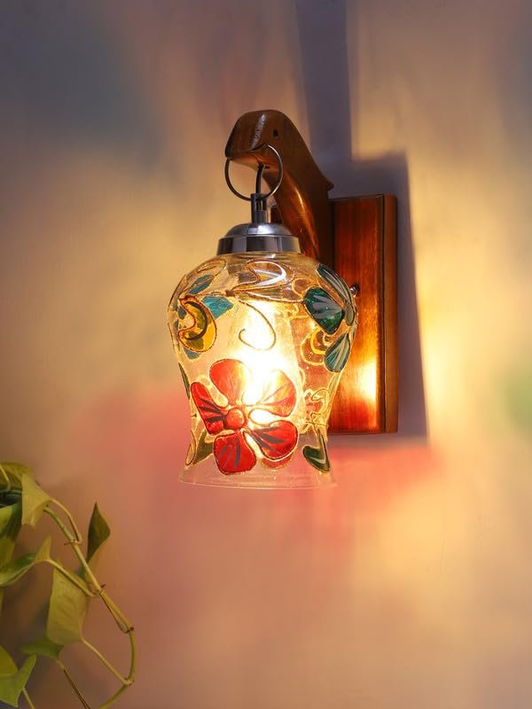 Multicolor Wall Lamp | Elegant Wood Design | Stylish Ambient Light for Home, Office, Living Room, Bedroom, Hallway | Modern Decorative Wall Sconce - Model WD75