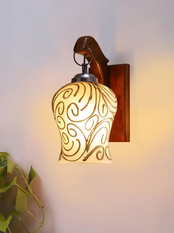 Multicolor Wall Lamp | Elegant Wood Design | Stylish Ambient Light for Home, Office, Living Room, Bedroom, Hallway | Modern Decorative Wall Sconce - Model WD76