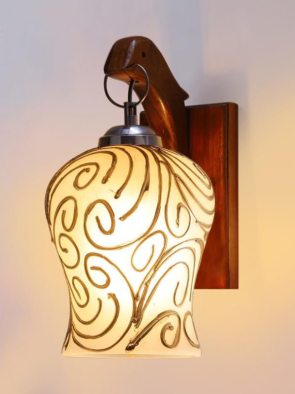 Multicolor Wall Lamp | Elegant Wood Design | Stylish Ambient Light for Home, Office, Living Room, Bedroom, Hallway | Modern Decorative Wall Sconce - Model WD76