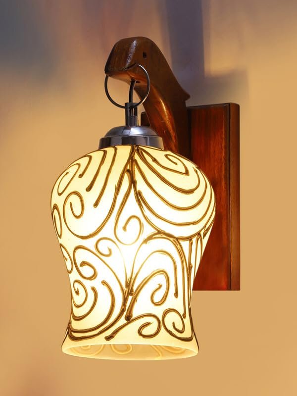 Multicolor Wall Lamp | Elegant Wood Design | Stylish Ambient Light for Home, Office, Living Room, Bedroom, Hallway | Modern Decorative Wall Sconce - Model WD76