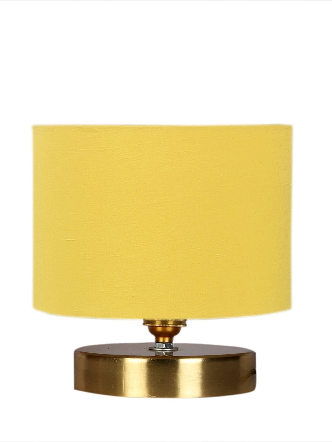 Beige Jute Table lamp with Gold Wood Base