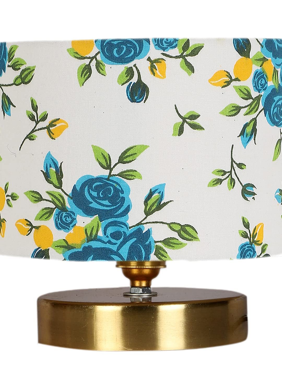 Multicolor Cotton Table lamp with Gold Wood Base(yk138)