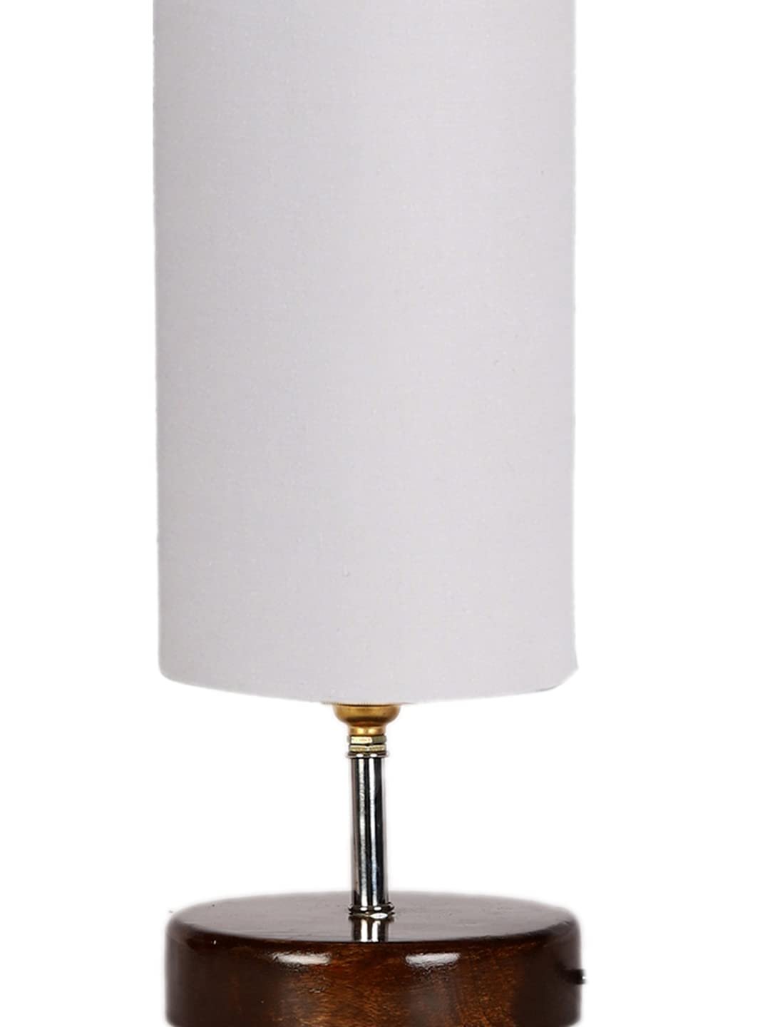 Grey Cotton Table lamp with Brown Wood Base(YK67)