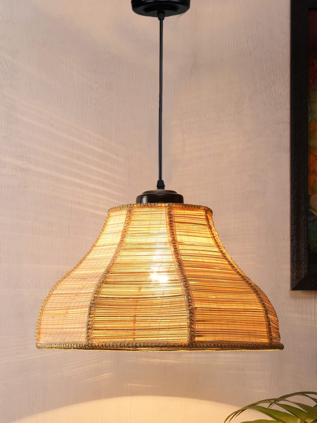 Vintage Bamboo Hanging Lamp
