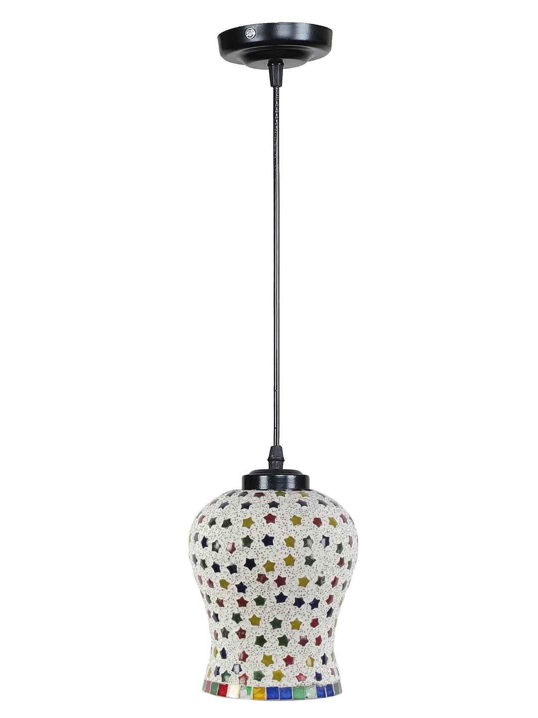 Multicolor Mosaic Glass Hanging Lamp