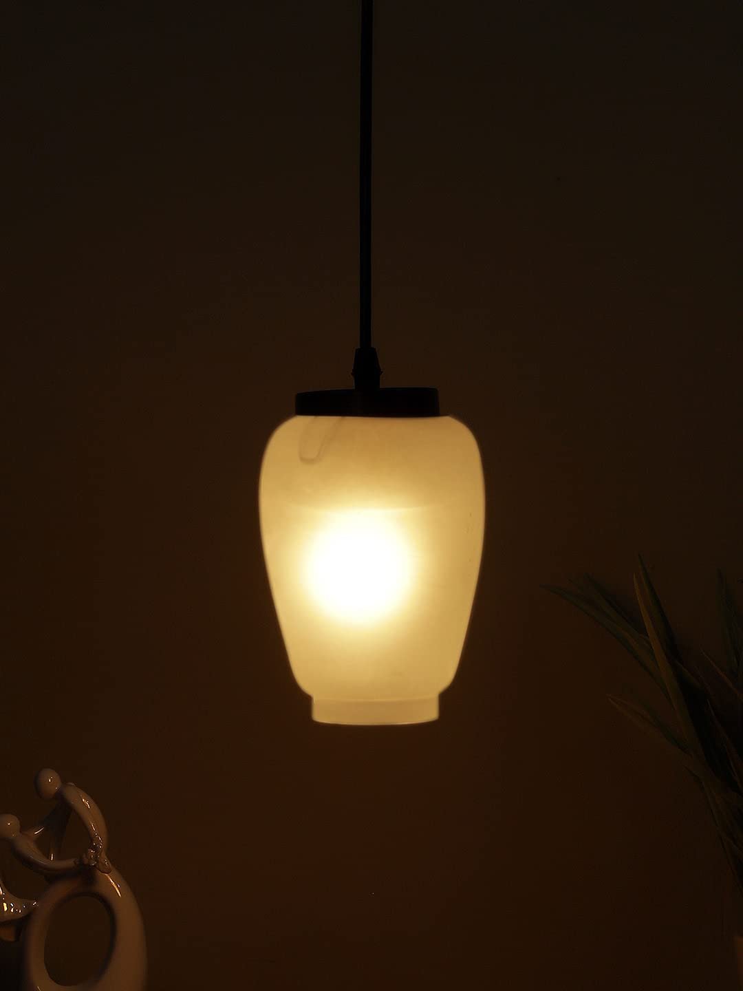 Milky Glass Hnagng Lamp