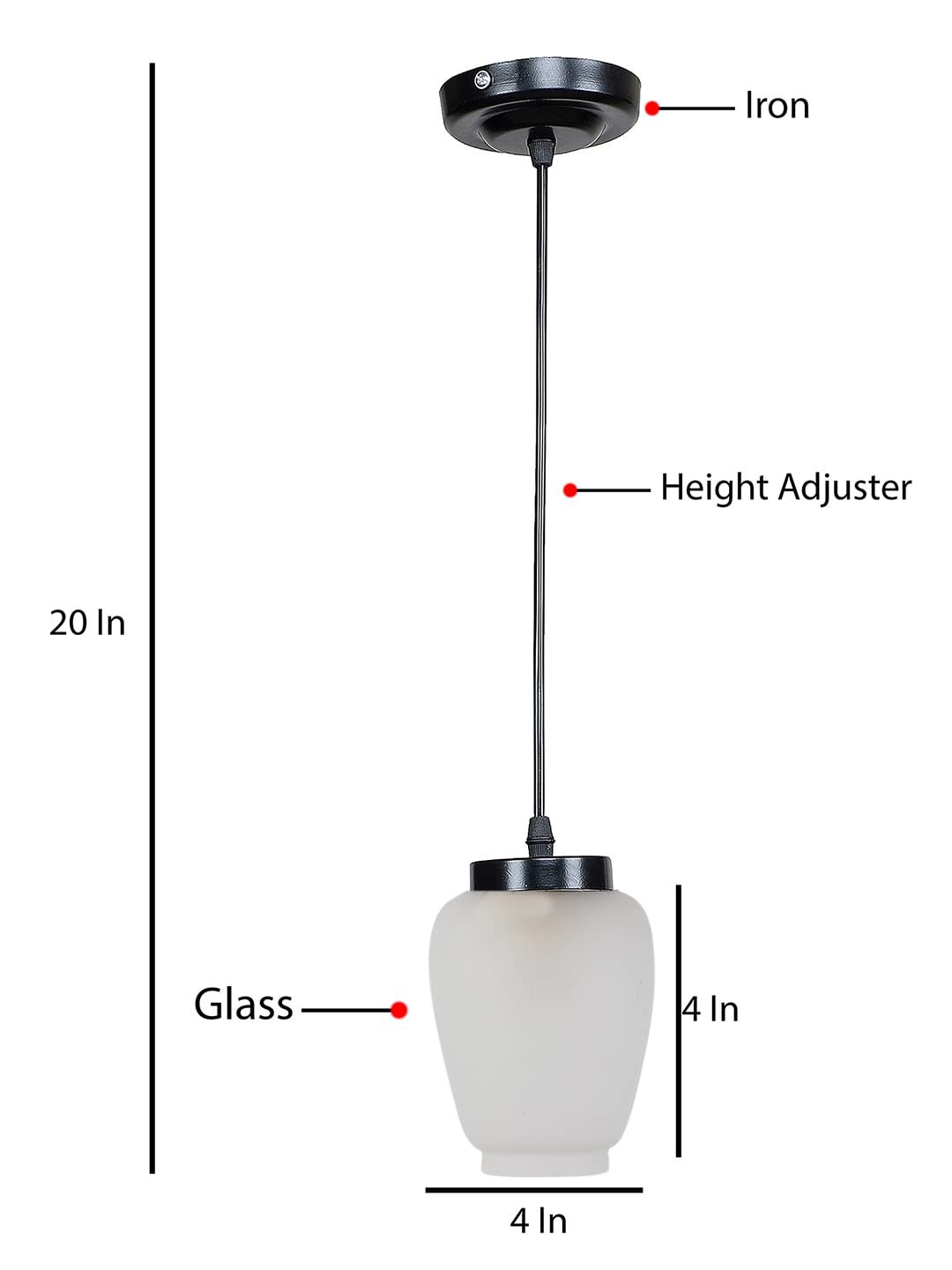 Milky Glass Hnagng Lamp