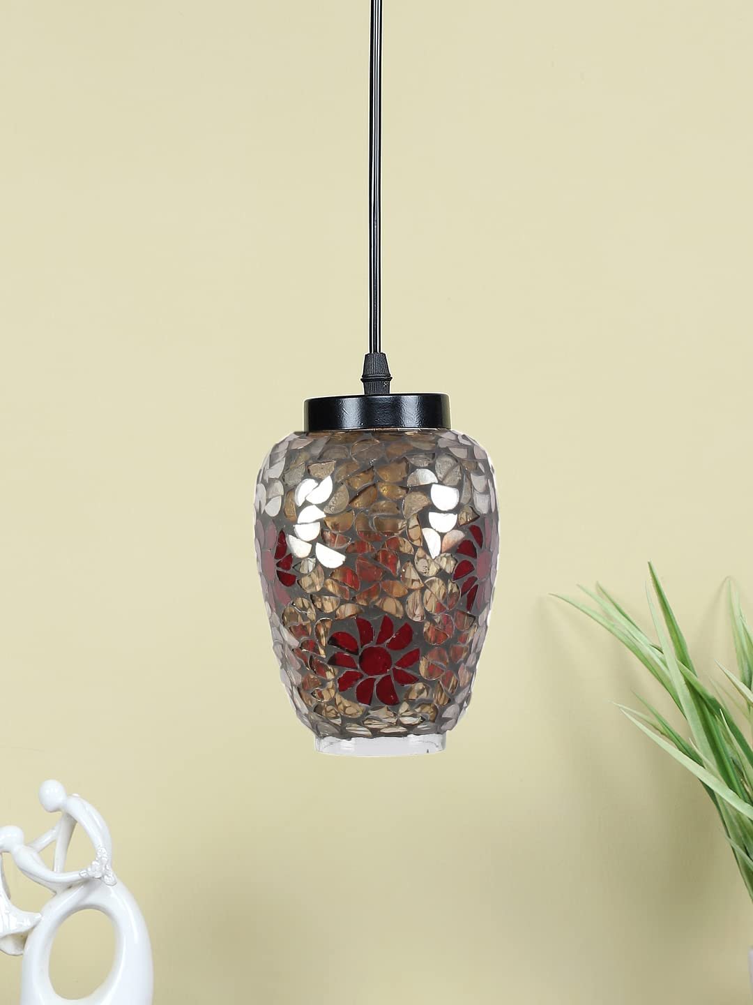 Multicolor Mosaic Glass Hanging Lamp