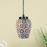 Multicolor Mosaic Glass Hanging Lamp