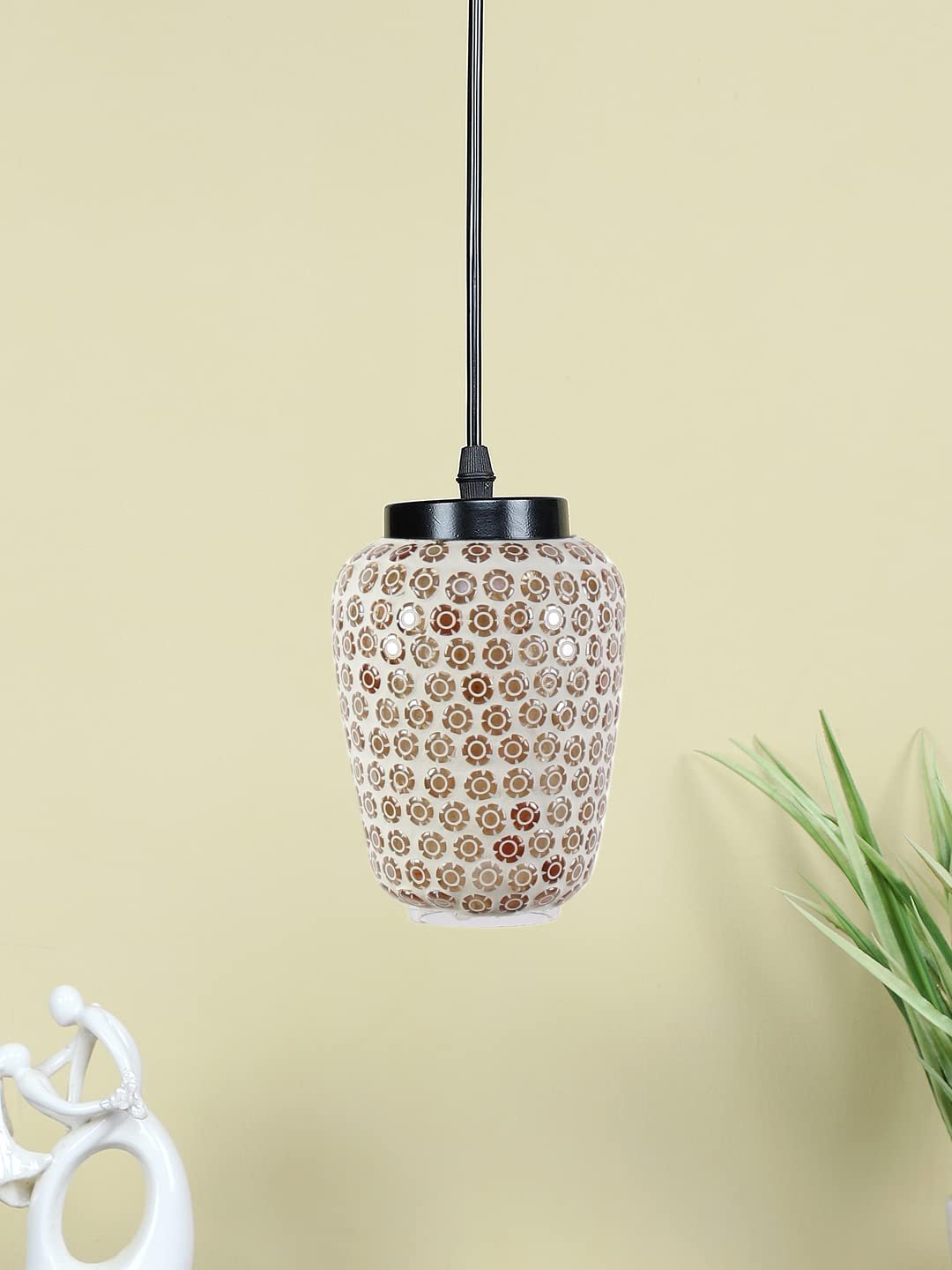 Multicolor Mosaic Glass Hanging Lamp