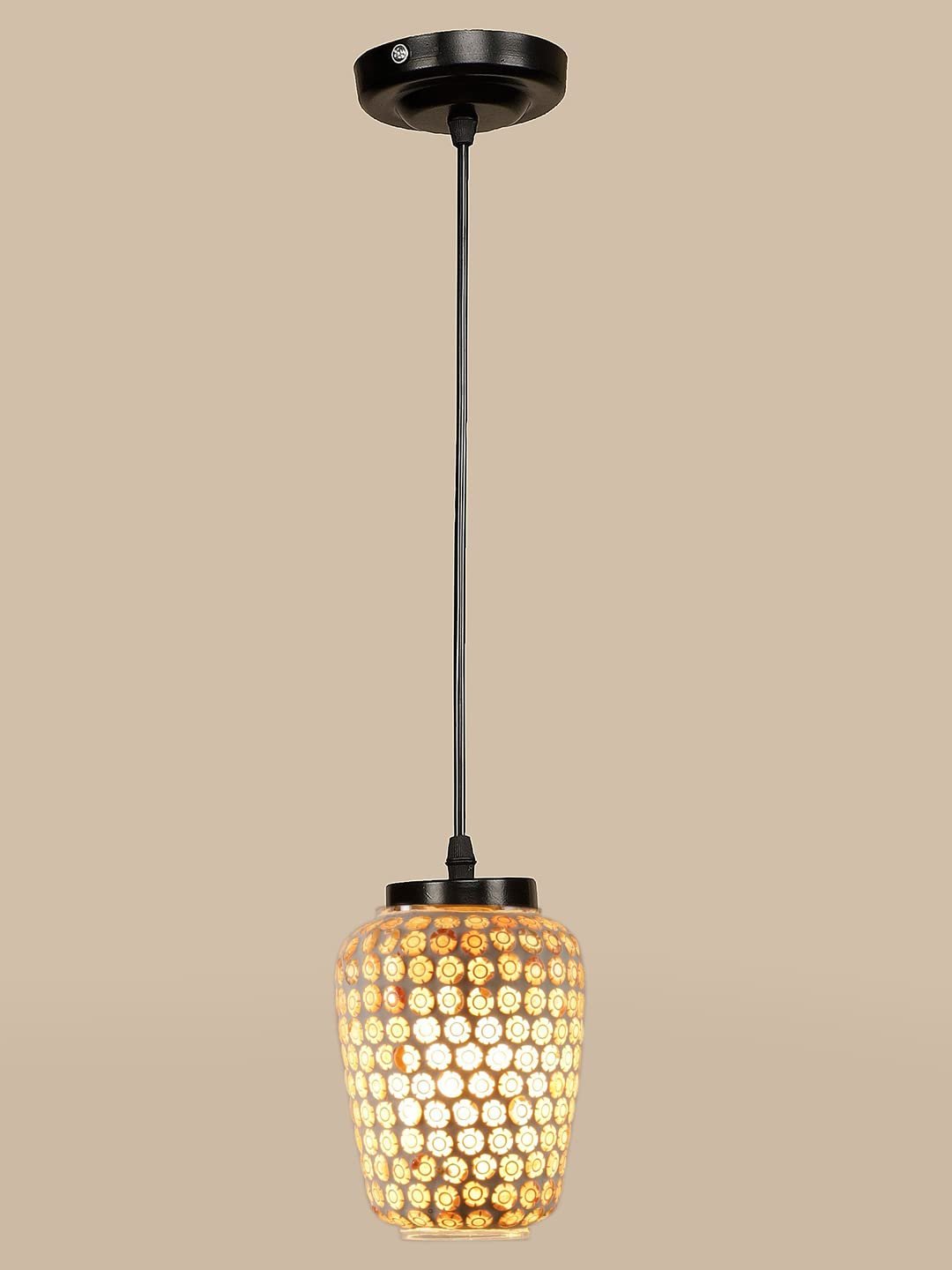 Multicolor Mosaic Glass Hanging Lamp
