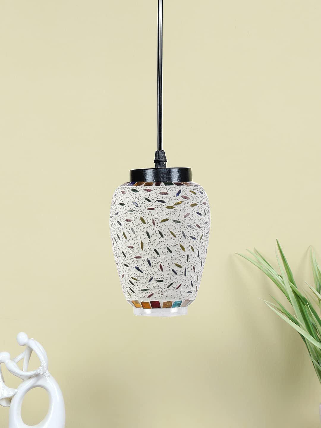 Multicolor Mosaic Glass Hanging Lamp