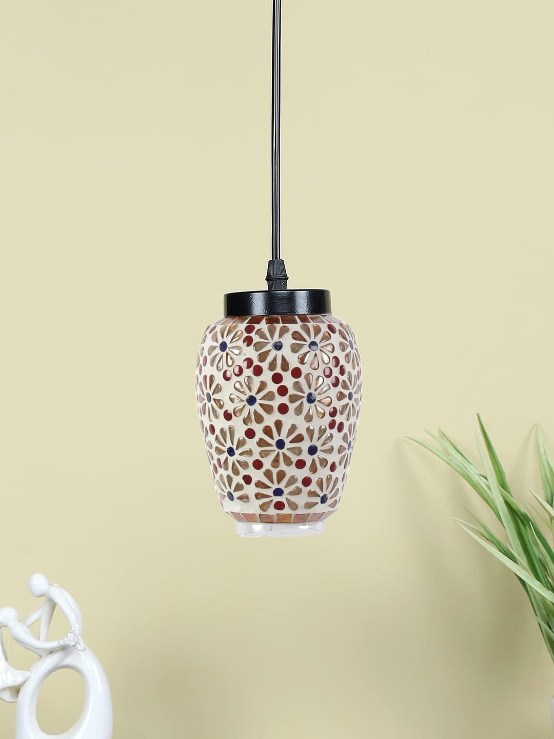 Multicolor Mosaic Glass Hanging Lamp