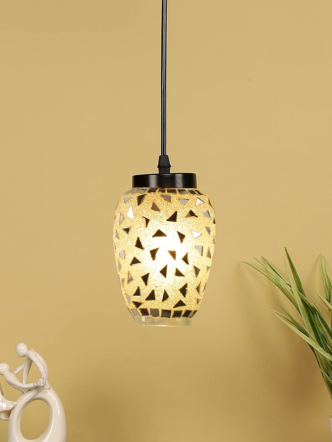 Multicolor Mosaic Glass Hanging Lamp