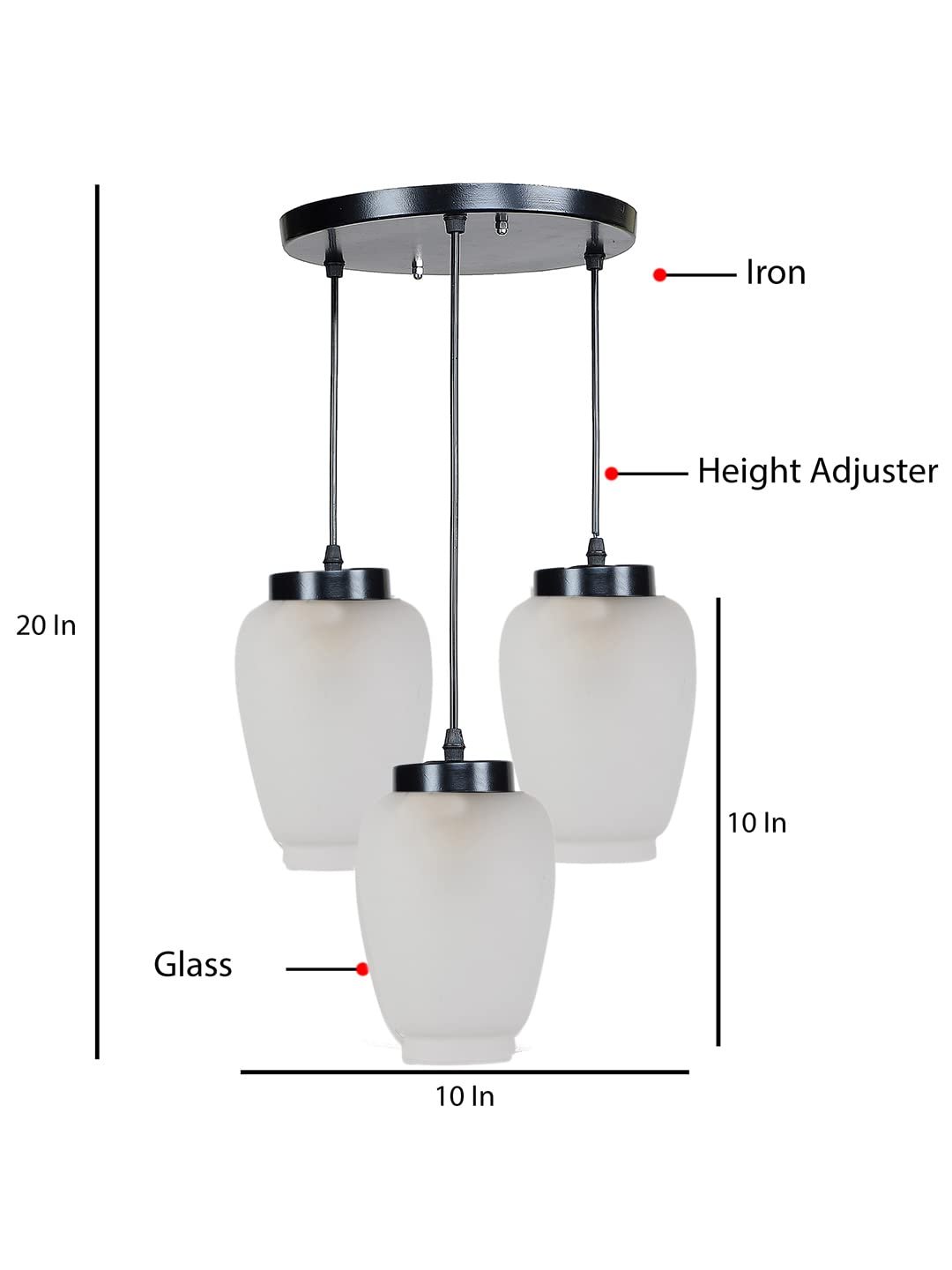 Cluster Milky Glass Hanging Lamp