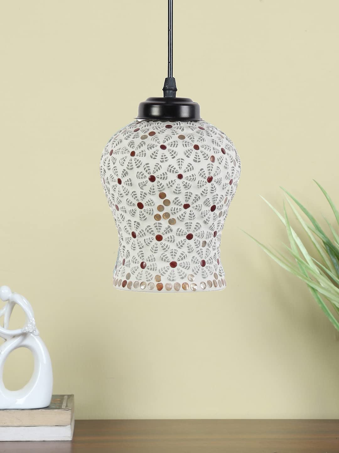 Multicolor Mosaic Glass Hanging Lamp