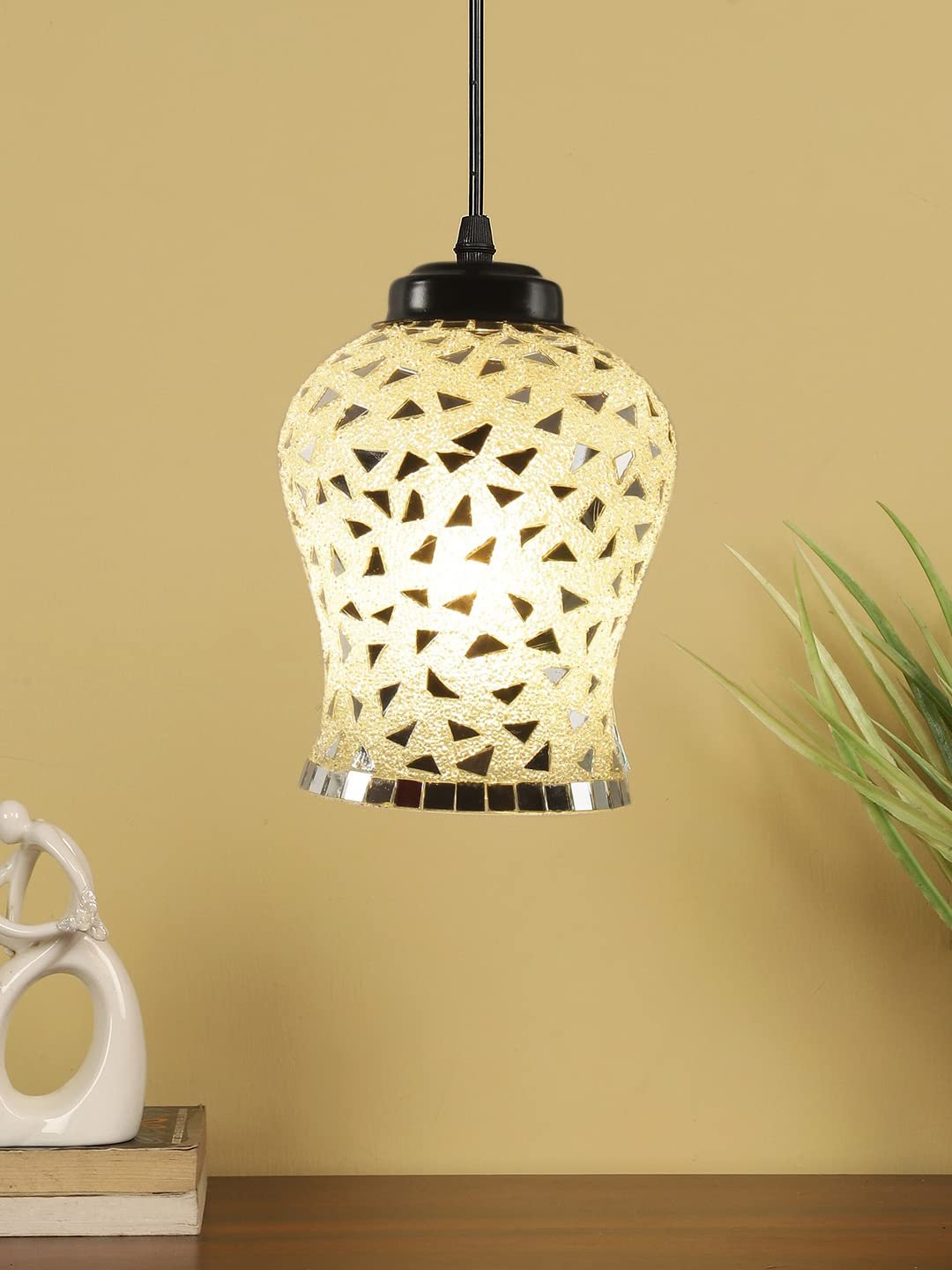 Multicolor Mosaic Glass Hanging Lamp
