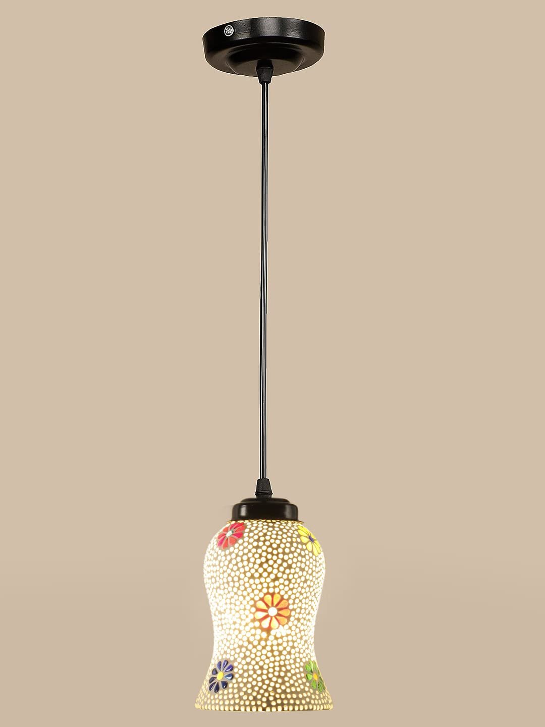 Multicolor Mosaic Glass Hanging Lamp