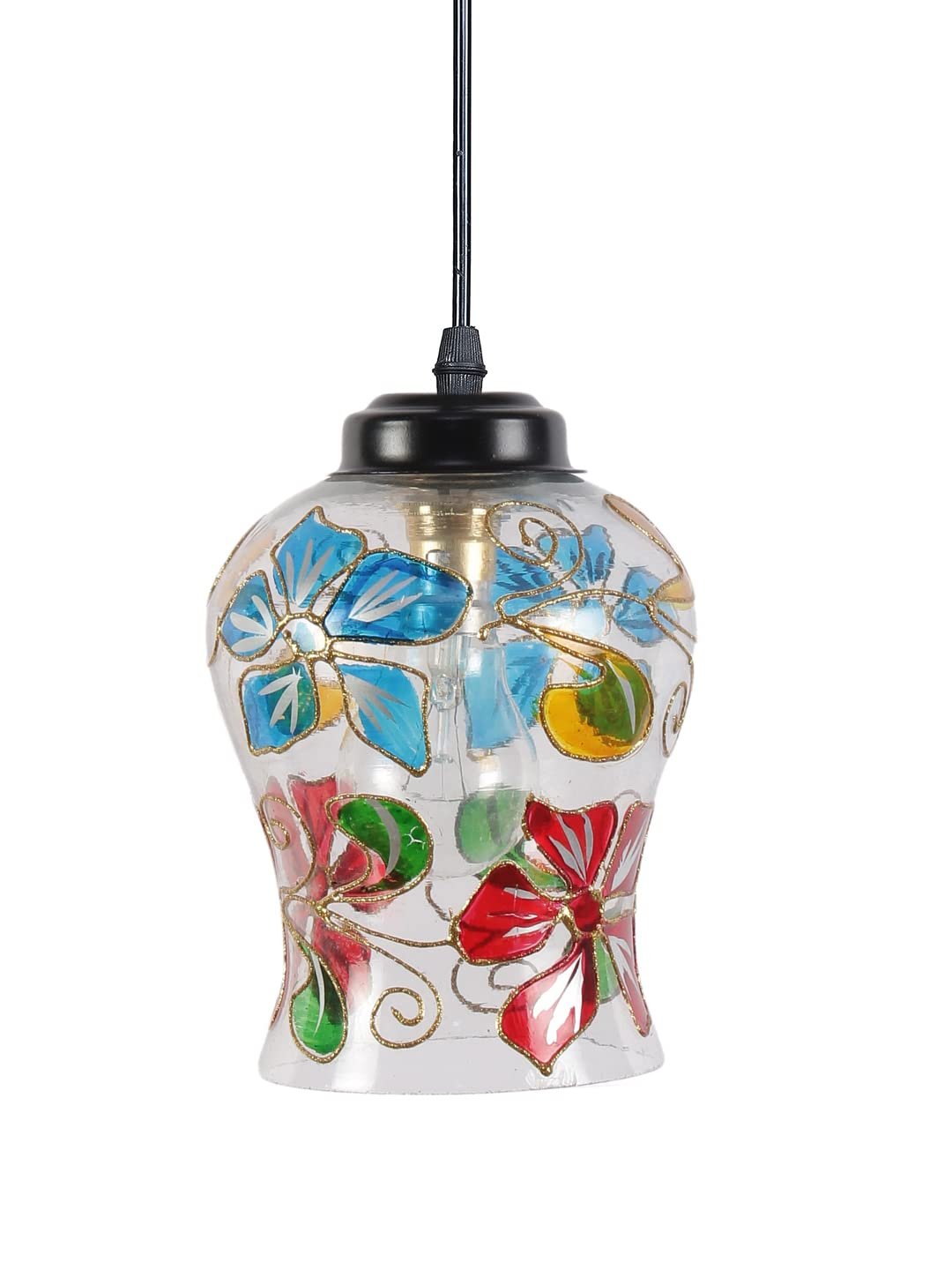 Multicolor Mosaic Glass Hanging Lamp
