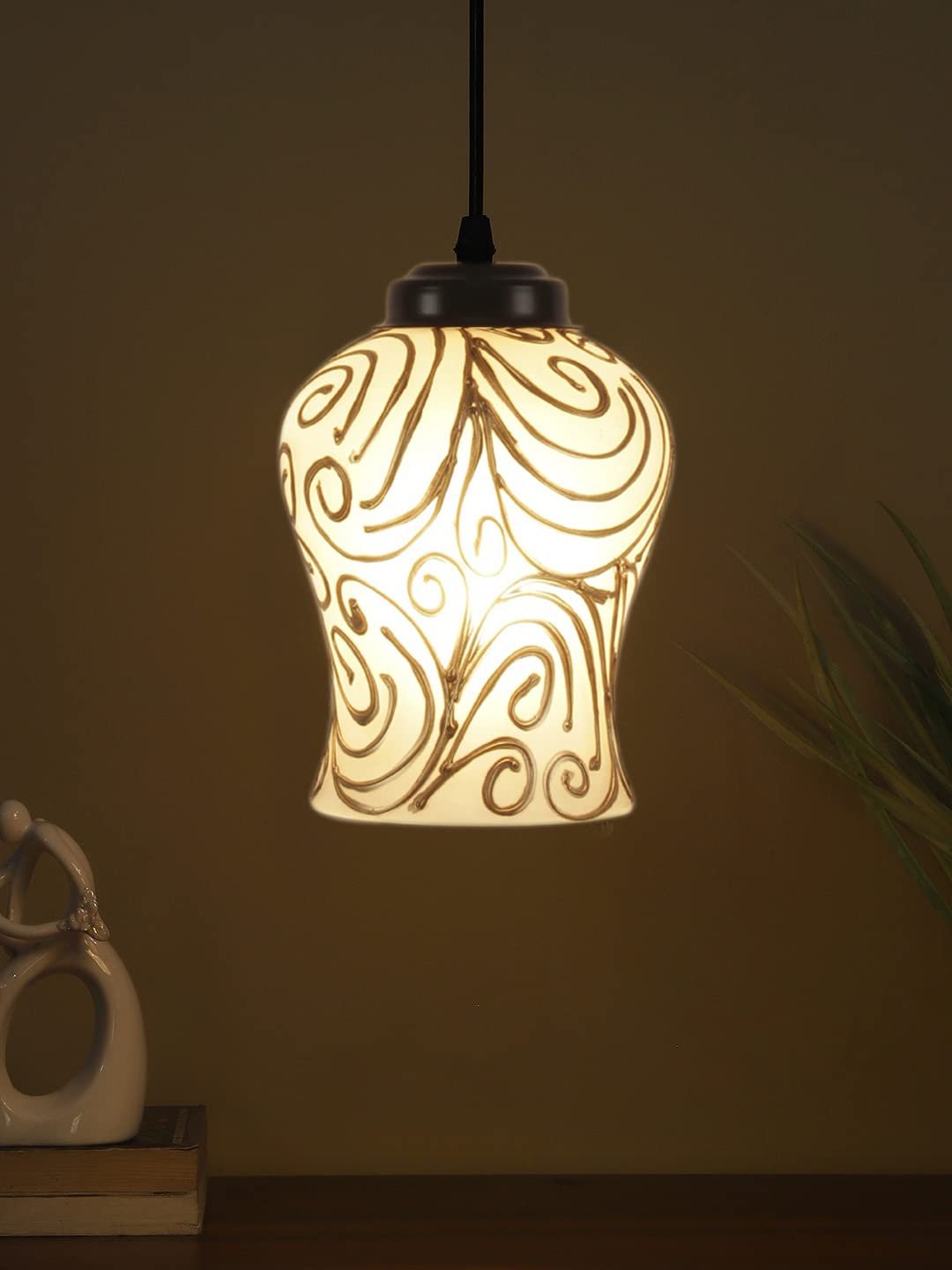 Multicolor Mosaic Glass Hanging Lamp