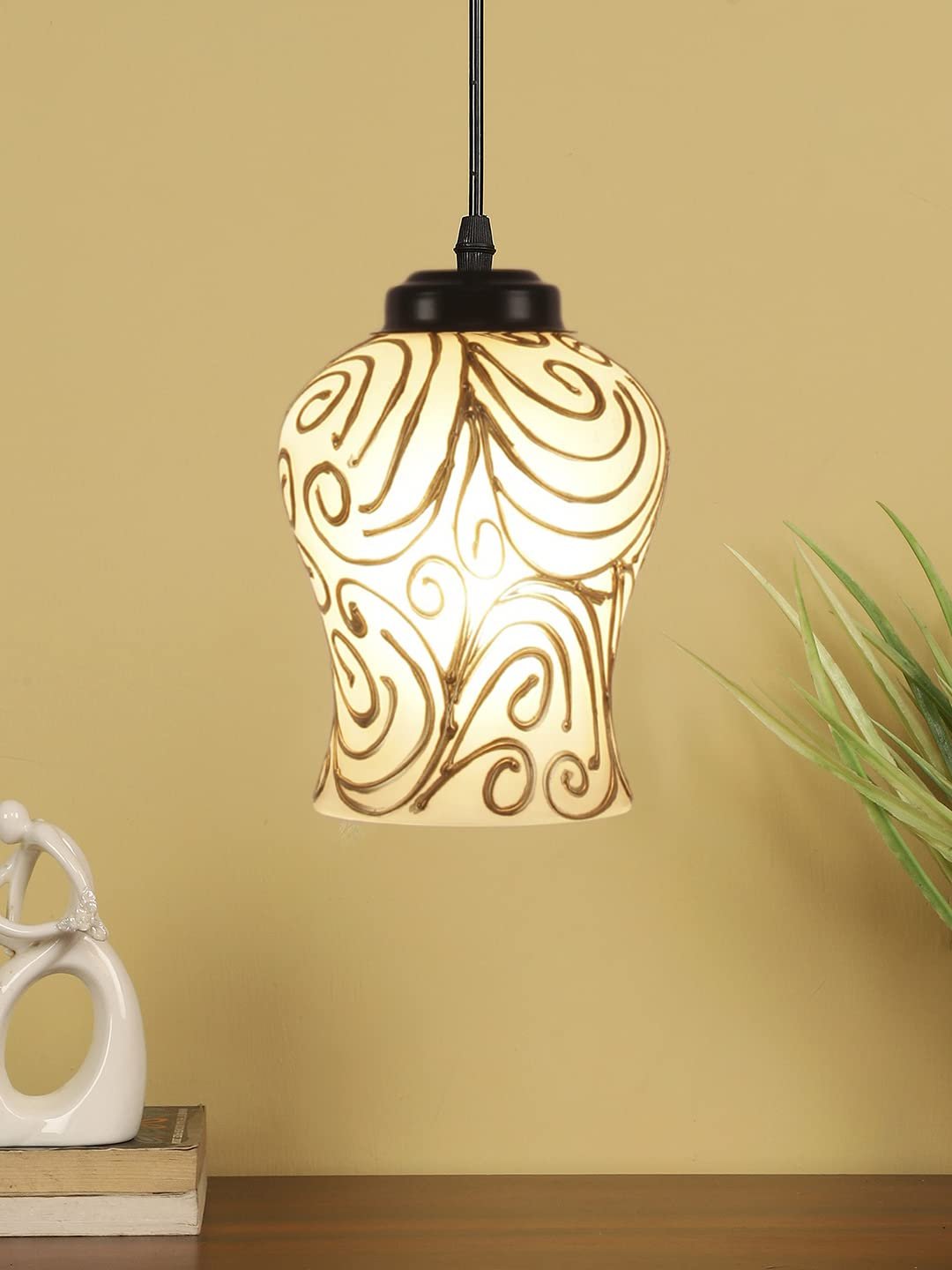 Multicolor Mosaic Glass Hanging Lamp