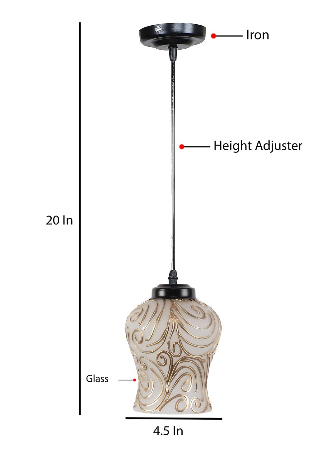 Multicolor Mosaic Glass Hanging Lamp